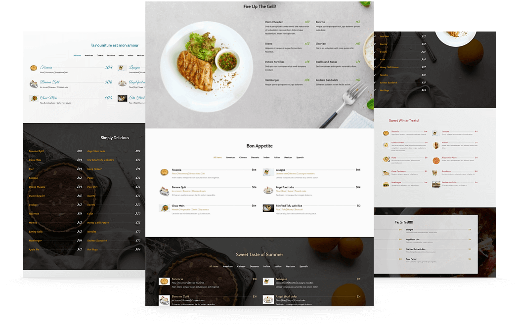 Create Divi restaurant menu layout easy